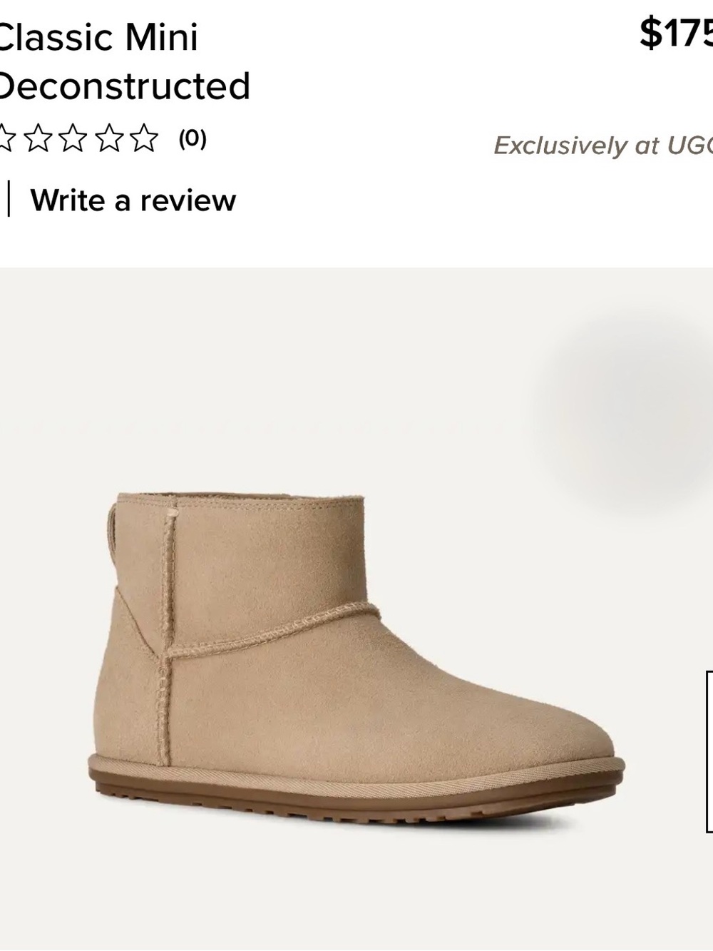 UGG Mini Suede Ankle Boot - Sand